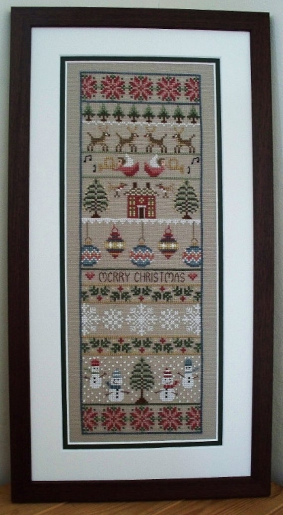 INSTANT DOWNLOAD Merry Christmas Cross Stitch Sampler PDF