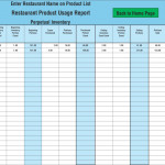 Restaurant Cost Of Goods Sold Spreadsheet Throughout