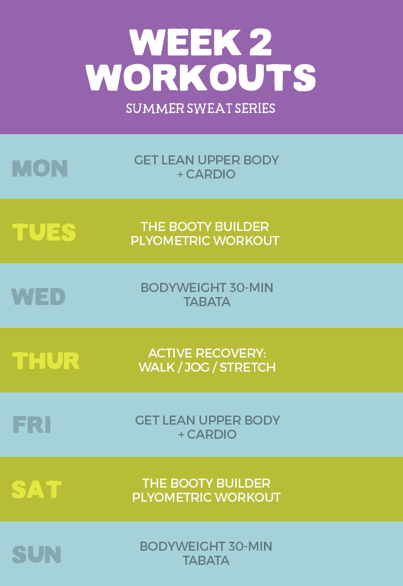 Summer Sweat Series 2016 Week 2 Fitness Plan Ambitious 