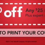 True Value Printable Coupon 5 Off 25 Purchase