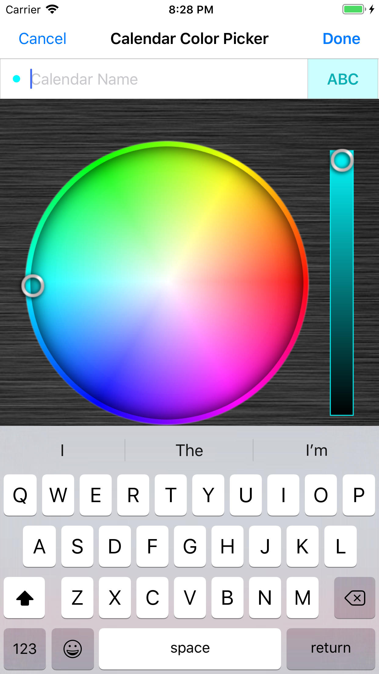 VoidTech Calendar Color Picker IOS App