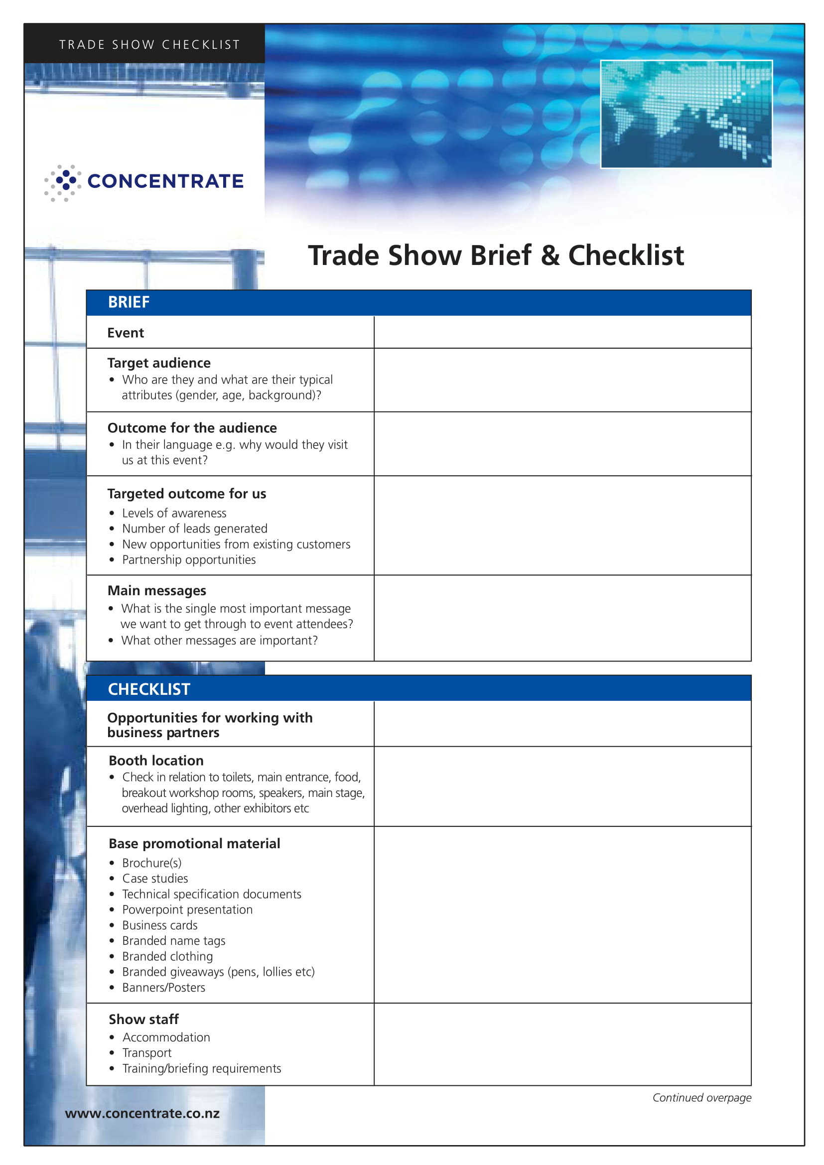 11 Trade Show Checklist Examples In PDF MS Word 