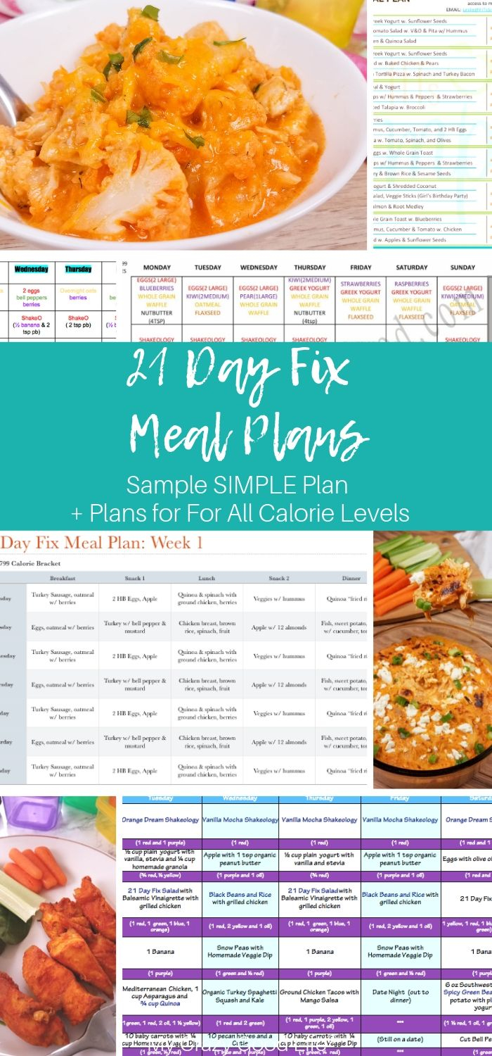 21 Day Fix Meal Plans 21 Day Fix Meal Plan Easy Meal 