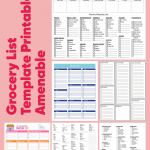 7 Best Grocery List Template Printable Amenable
