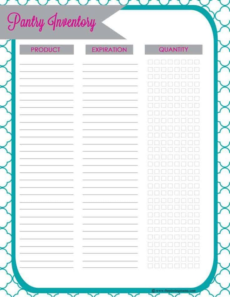 8 Free Pantry Inventory List Templates Word Templates 
