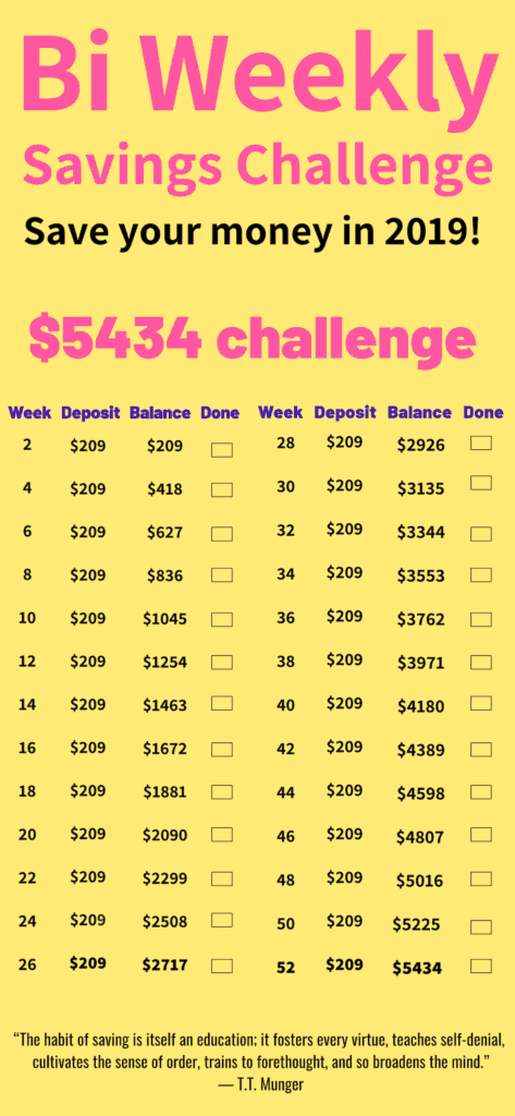 Bi Weekly Money Saving Challenge 2 Meraadi