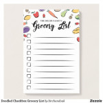 Doodled Checkbox Grocery List Post it Notes Zazzle ca
