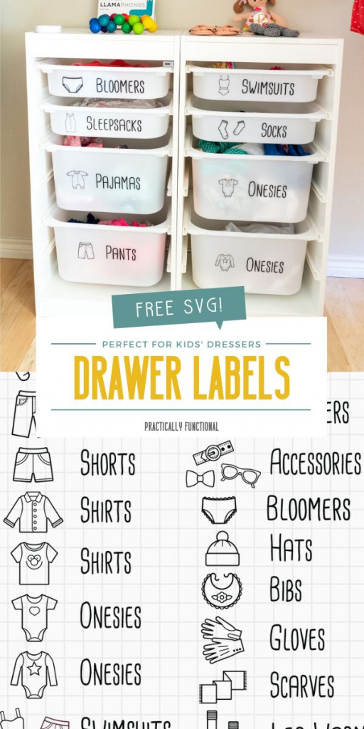 Dresser Drawer Labels For Toddlers Free Printable SVG