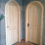Gm017 Wood Plate Wood Doors Interior Door Set Arched Door