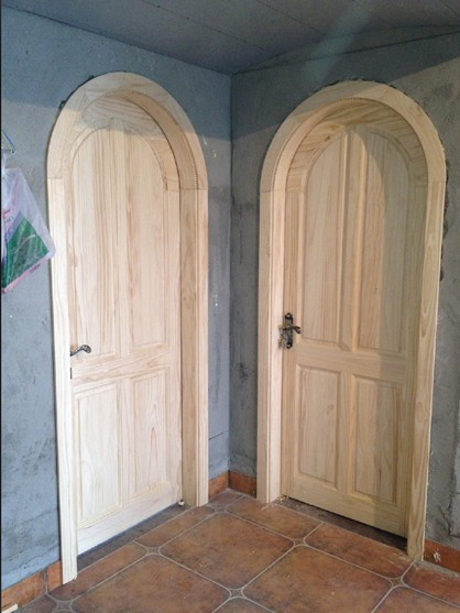 Gm017 Wood Plate Wood Doors Interior Door Set Arched Door 