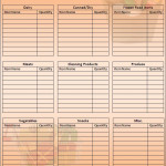 Grocery List Design Free Word Templates