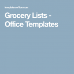 Grocery Lists Office Templates Grocery Lists Grocery
