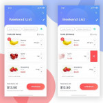Grocery Shopping List Mobile App Design Inspiration