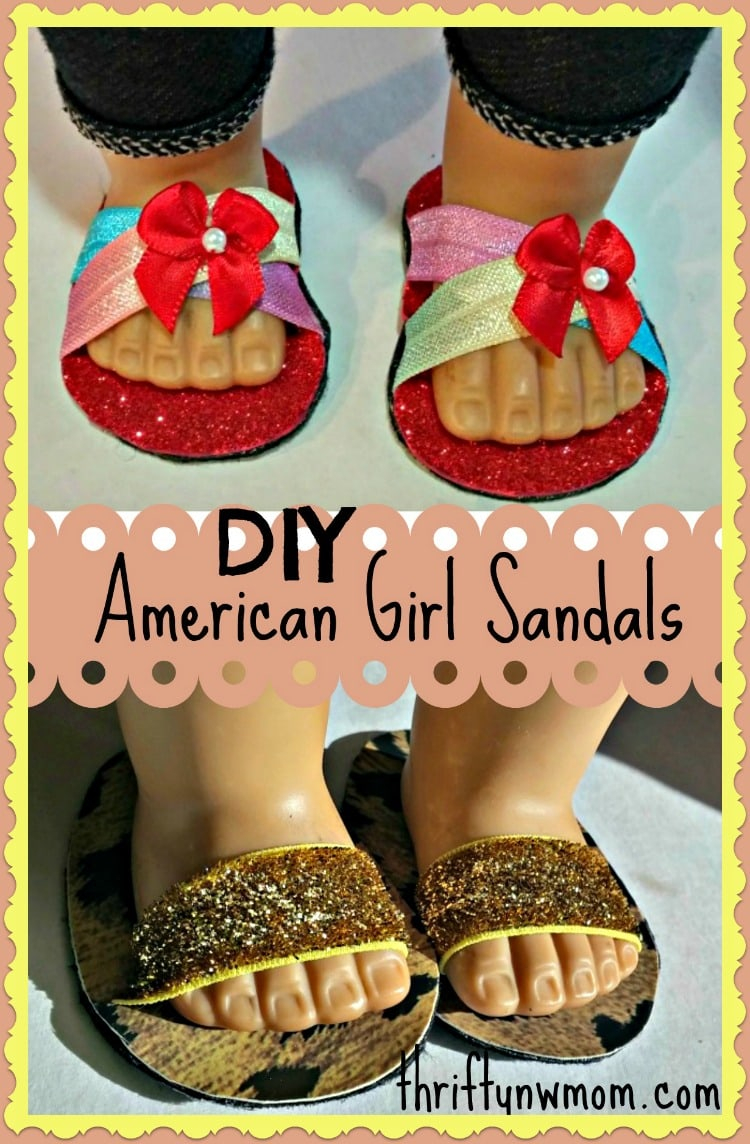 How To Make American Girl Doll Shoes Sandals No Sewing 
