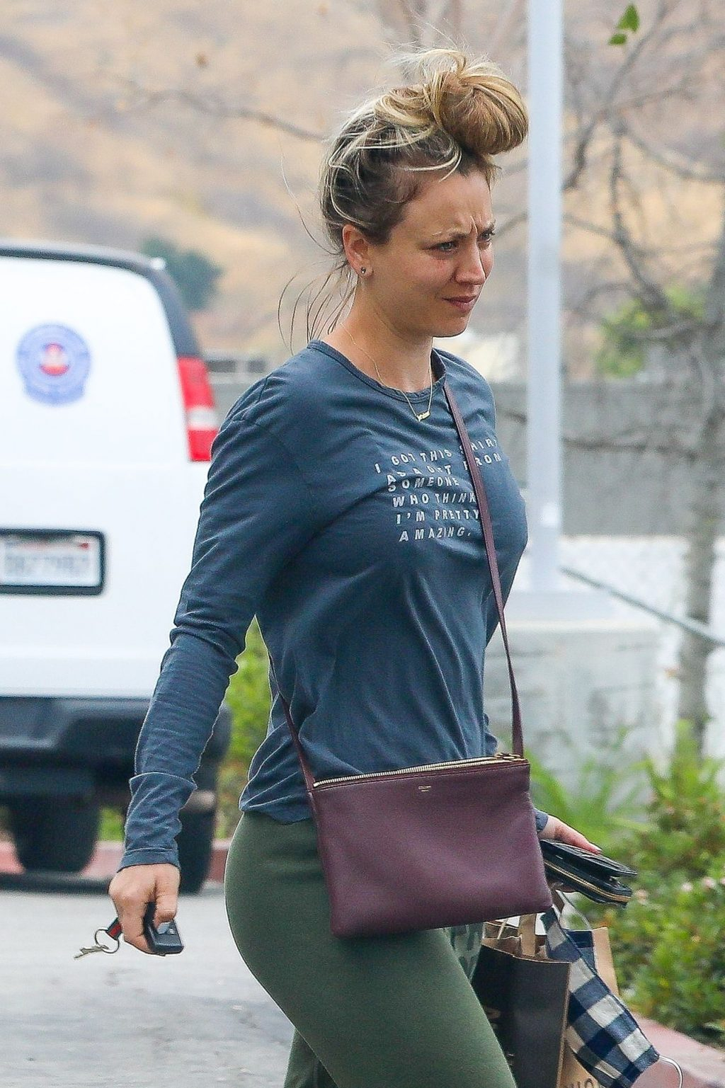 Kaley Cuoco Appears To Have A Bad Hair Day While Grocery 