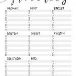 Printable Grocery List Template PDF Instand Download Etsy