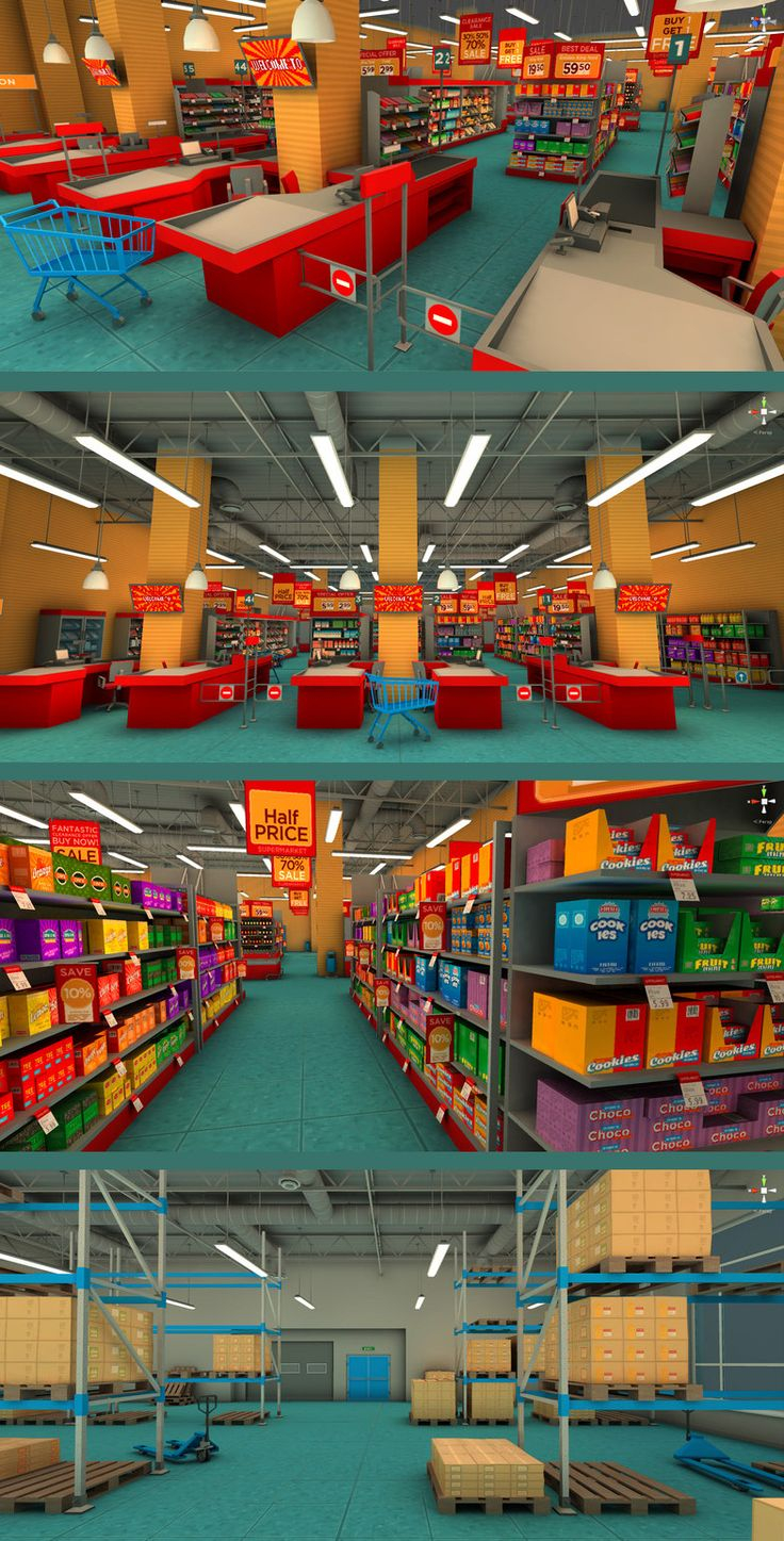Supermarket Interior 3D Urban Unity Asset Store In 