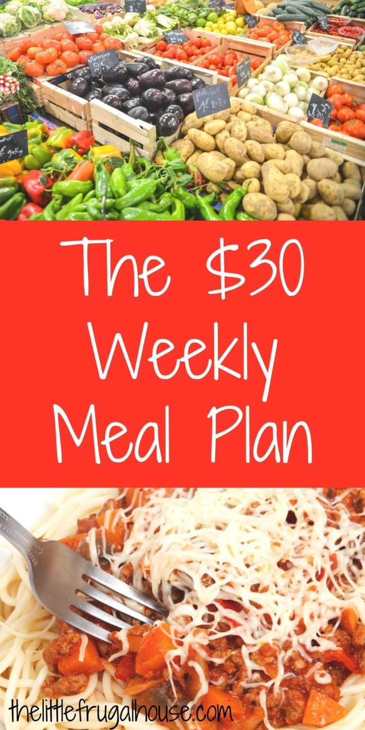 The 30 Weekly Meal Plan Free Printable Aldi Shopping 