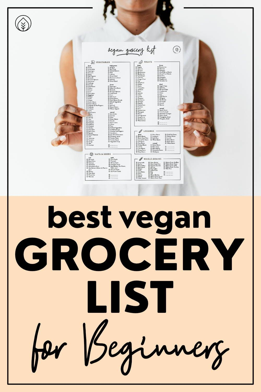 Ultimate Vegan Grocery List For Beginners Printable PDF 