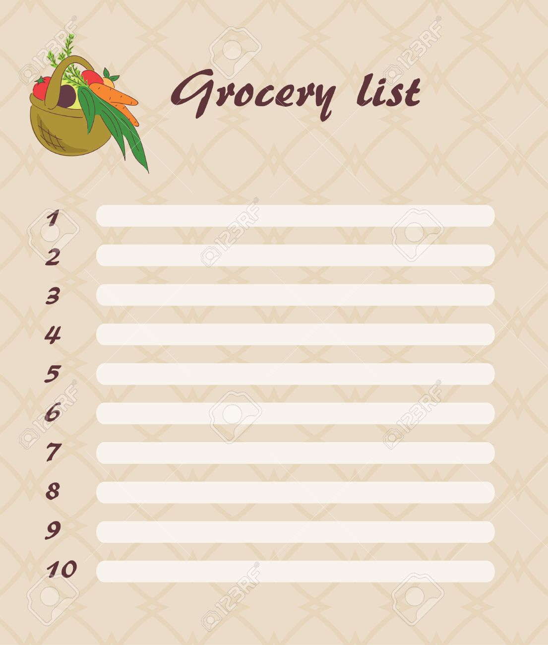 Grocery List Clipart 4 Clipart Station