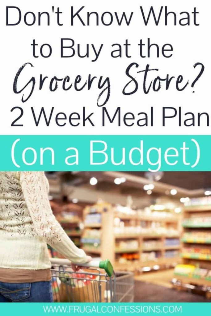 Grocery List For Two Weeks Of Meals Free PDF On A Budget In 2020