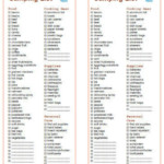 Grocery Shopping List For Camping 2 In 1 PDF Printable Etsy