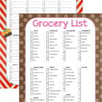Miss Priss Purple Grocery List Printable
